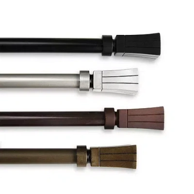 Rod Desyne Flare 5/8 In Adjustable Curtain Rod In Brown