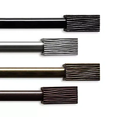 Rod Desyne Alder 3/4 In Adjustable Curtain Rod In Black