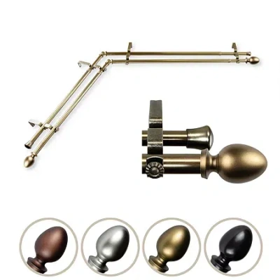 Rod Desyne Emeka Corner Double Curtain Rod In Yellow