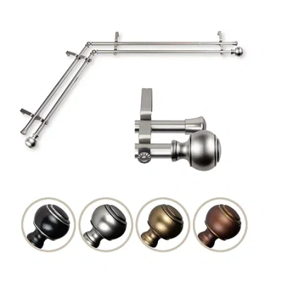 Rod Desyne Jaylin Corner Double Curtain Rod In Silver