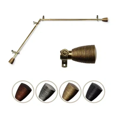 Rod Desyne Tarzan Corner 3/4 In Adjustable Curtain Rod In Yellow