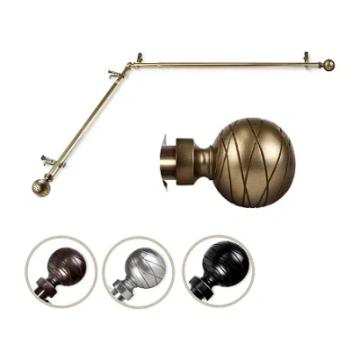 Rod Desyne Arman Corner 3/4 In Adjustable Curtain Rod In Yellow