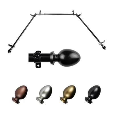 Rod Desyne Emeka Bay Window Rod In Black