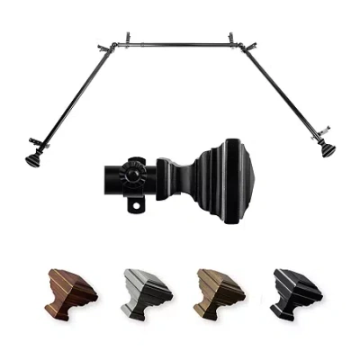 Rod Desyne Eudora Bay Window Rod In Black