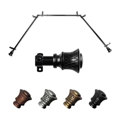 Rod Desyne Lennart Bay Window Rod In Black