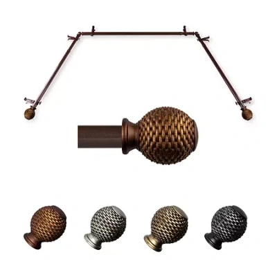 Rod Desyne Ozana Bay Window Rod In Brown