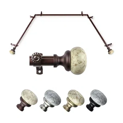 Rod Desyne Merlyn Bay Window Rod In Brown