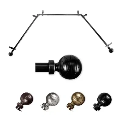 Rod Desyne Arman Bay Window Rod In Black