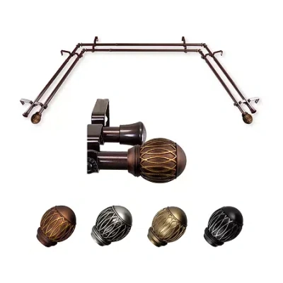 Rod Desyne Tyoma Double Bay Window Rod In Brown