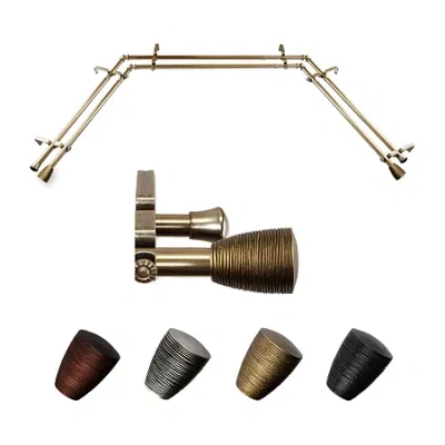 Rod Desyne Tarzan Double Bay Window Rod In Yellow