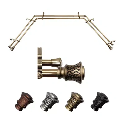 Rod Desyne Lennart Double Bay Window Rod In Yellow