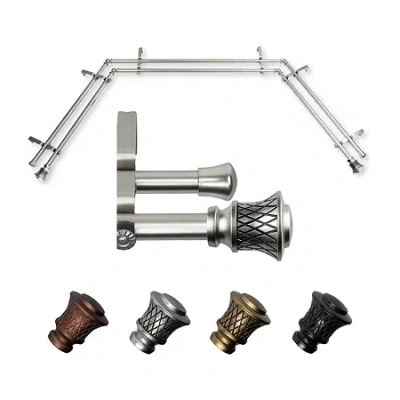 Rod Desyne Lennart Double Bay Window Rod In Silver