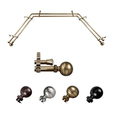 Rod Desyne Arman Double Bay Window Rod In Yellow