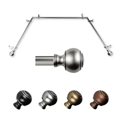 Rod Desyne Jaylin Bay Window Rod In Silver