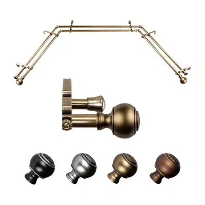 Rod Desyne Jaylin Double Bay Window Rod In Yellow