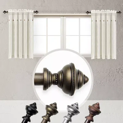 Rod Desyne (set Of 2) Palace 5/8 In Adjustable Side Curtain Rod In Yellow