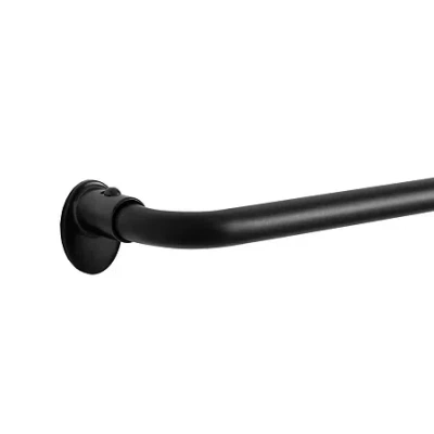Eclipse Clinton 5/8 In Adjustable Curtain Rod In Black