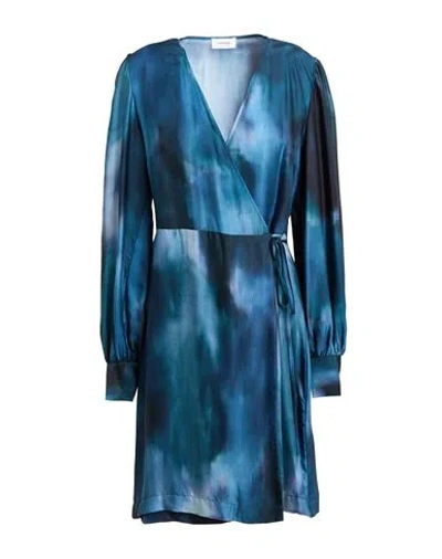 Ottod'ame Trésor Woman Mini Dress Navy Size 10 Viscose In Blue