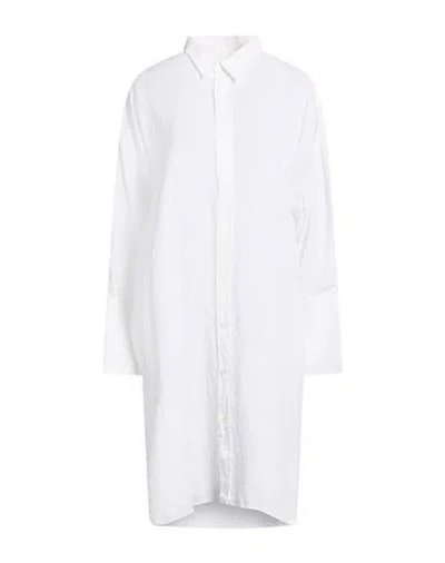 Academia Woman Midi Dress White Size S Linen In White