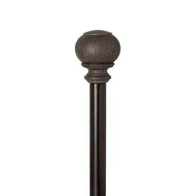 Umbra Banner Knob 1 In Adjustable Curtain Rod In Brown