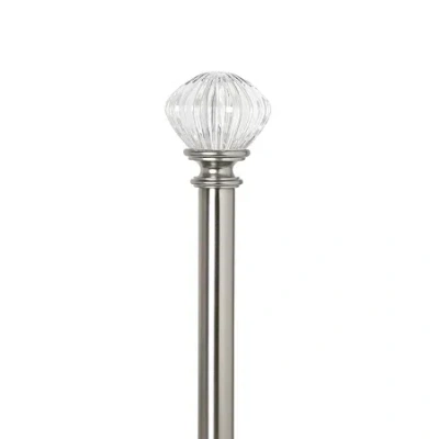 Umbra Acrylic 1 In Adjustable Curtain Rod In Silver