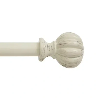 Kenney Rachel 5/8 In Adjustable Curtain Rod In White