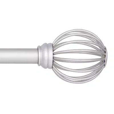 Kenney Jax 5/8 In Adjustable Curtain Rod In Silver