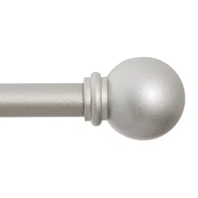 Kenney Chelsea 5/8 In Adjustable Curtain Rod In Silver