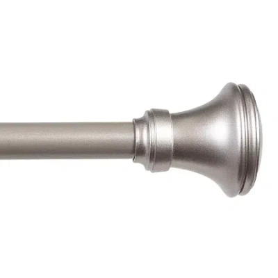 Kenney Vance 5/8 In Adjustable Curtain Rod In Silver
