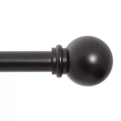 Kenney Chelsea 5/8 In Adjustable Curtain Rod In Black
