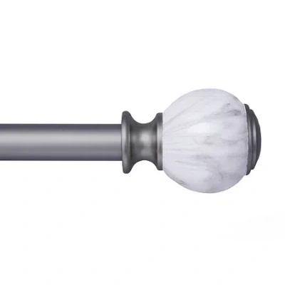 Kenney Khalessi 1 In Adjustable Curtain Rod In Silver