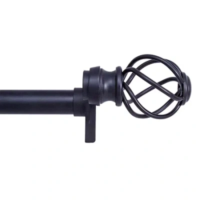 Kenney Tate 5/8 In Adjustable Curtain Rod In Black