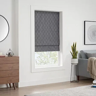 Eclipse Darien Energy Saving Cordless Blackout Roman Shade In Gray