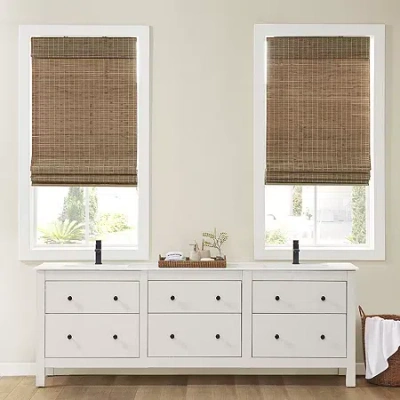 Madison Park Lyndon Cordless Light-filtering Roman Shade In White