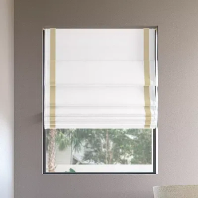 Sun Zero Olander Energy Saving Cordless Blackout Roman Shade In Sand