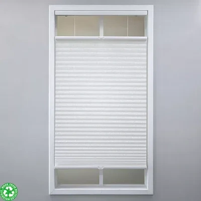 Eclipse Honeycomb Cut-to-width Cordless Top Down Bottom Up Light-filtering Cellular Shade In White