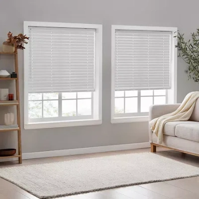 Eclipse Vinyl 2" Cut-to-width Room Darkening Cordless Mini Blind In White