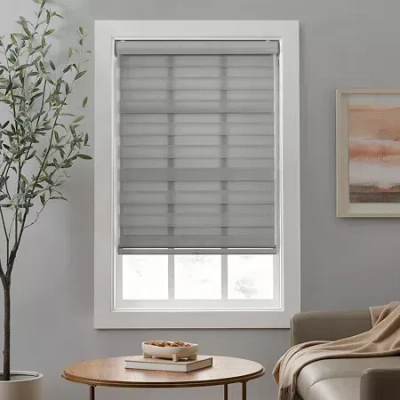 Eclipse Zebra Cordless Light-filtering Roller Shade In Gray