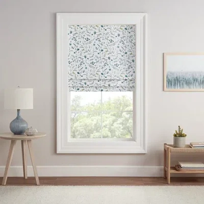 Eclipse Evangeline Cordless Blackout Roman Shade In Blue