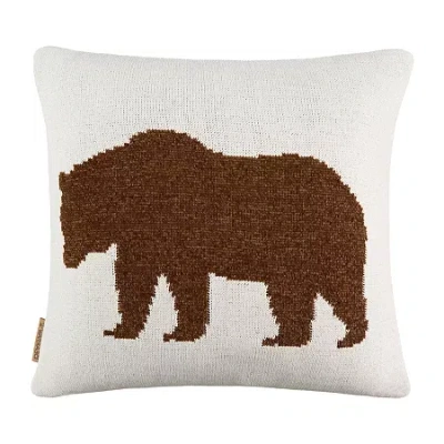 Bearpaw Eva Square Throw Pillow In White