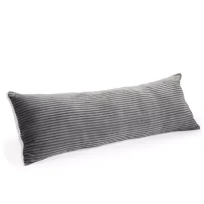 Hudson & Main Ribbed Body Pillow In Gray