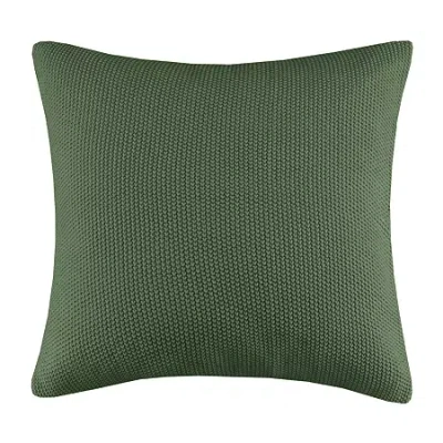 Ink+ivy Bree Knit Euro Pillow Cover In Green