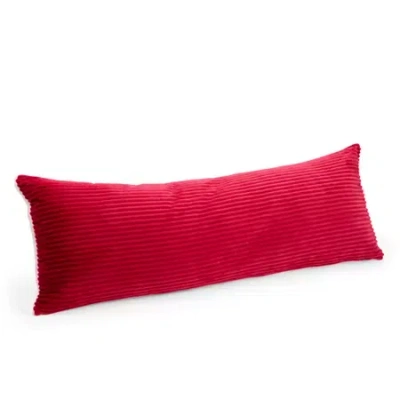 Hudson & Main Ribbed Body Pillow In Red