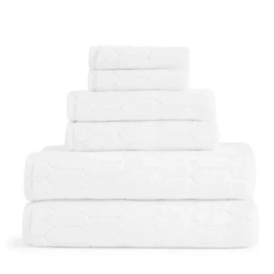 Liz Claiborne Signature Plush Textured Bath Towel In White