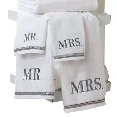 Avanti "mr. & Mrs." Bath Towels In White