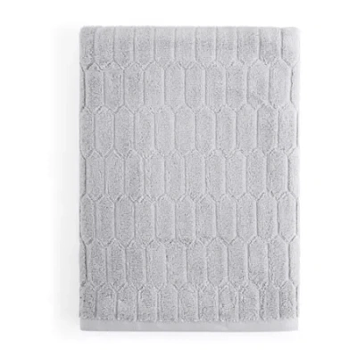 Liz Claiborne Signature Plush Textured Bath Towel In Gray