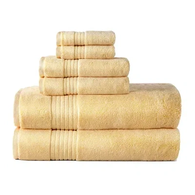 Liz Claiborne Signature Plush 6pc Bath Sheet Set In Yellow