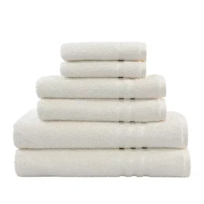 Linum Home Textiles Turkish Cotton Denzi 6-pc Bath Towel Set In White