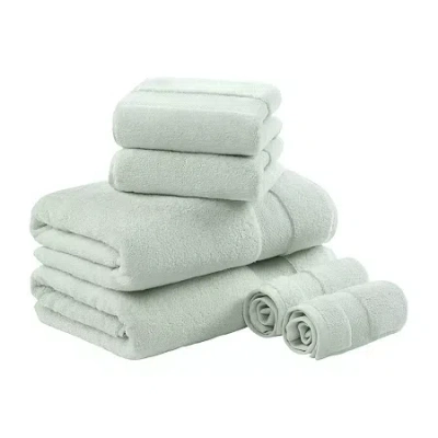 Madison Park Signature Turkish Oversized Cotton Solid 6-pc. Solid Bath Towel Set In Green
