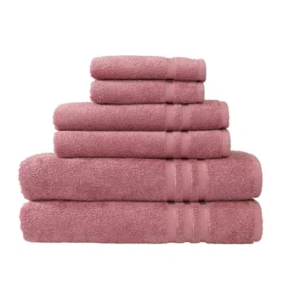 Linum Home Textiles Turkish Cotton Denzi 6-pc Bath Towel Set In Pink